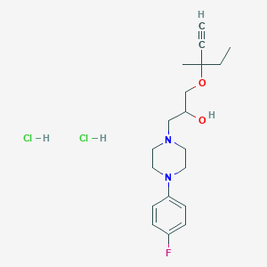 1-(4-(4-Fluorophenyl)piperazin-1-yl)-3-((3-methylpent-1-yn-3-yl)oxy)propan-2-ol dihydrochloride