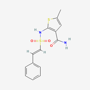 5-methyl-2-[[(E)-2-phenylethenyl]sulfonylamino]thiophene-3-carboxamide