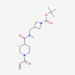 Tert-butyl 3-[[(1-prop-2-enoylpiperidine-4-carbonyl)amino]methyl]azetidine-1-carboxylate