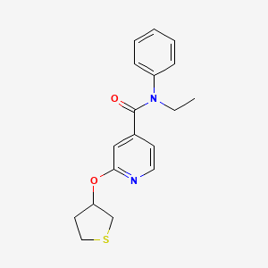 N-ethyl-N-phenyl-2-((tetrahydrothiophen-3-yl)oxy)isonicotinamide