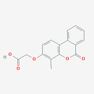 molecular formula C16H12O5 B2452776 [(4-methyl-6-oxo-6H-benzo[c]chromen-3-yl)oxy]acetic acid CAS No. 302551-56-0