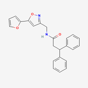 N-((5-(furan-2-yl)isoxazol-3-yl)methyl)-3,3-diphenylpropanamide