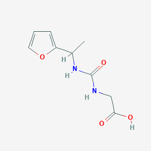 molecular formula C9H12N2O4 B2452784 ((1-(呋喃-2-基)乙基)氨基甲酰)甘氨酸 CAS No. 1153298-51-1