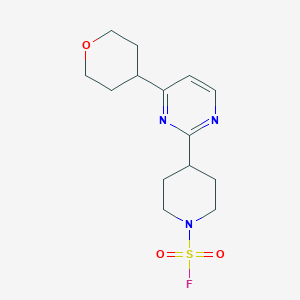 4-[4-(Oxan-4-yl)pyrimidin-2-yl]piperidine-1-sulfonyl fluoride