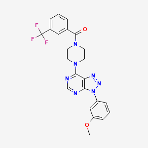 (4-(3-(3-methoxyphenyl)-3H-[1,2,3]triazolo[4,5-d]pyrimidin-7-yl)piperazin-1-yl)(3-(trifluoromethyl)phenyl)methanone