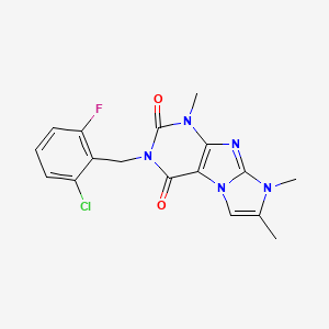 2-[(2-Chloro-6-fluorophenyl)methyl]-4,6,7-trimethylpurino[7,8-a]imidazole-1,3-dione