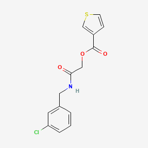 2-((3-Chlorobenzyl)amino)-2-oxoethyl thiophene-3-carboxylate