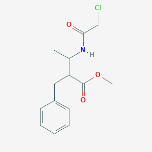 molecular formula C14H18ClNO3 B2452799 Methyl 2-benzyl-3-(2-chloroacetamido)butanoate CAS No. 2411311-15-2