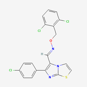 6-(4-chlorophenyl)imidazo[2,1-b][1,3]thiazole-5-carbaldehyde O-(2,6-dichlorobenzyl)oxime