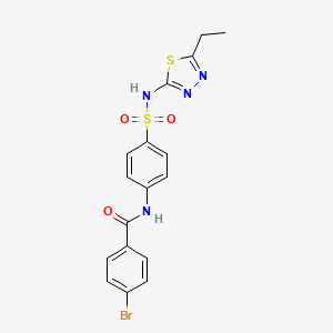 molecular formula C17H15BrN4O3S2 B2452807 4-Bromo-N-[4-(5-ethyl-[1,3,4]thiadiazol-2-ylsulfamoyl)-phenyl]-benzamide CAS No. 303797-76-4