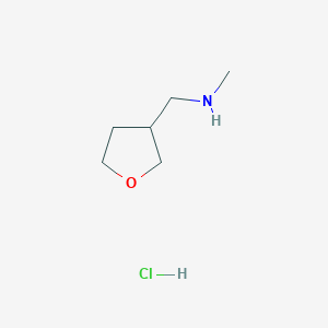 molecular formula C6H14ClNO B2452808 Methyl[(oxolan-3-yl)methyl]amine hydrochloride CAS No. 2007919-41-5; 7179-93-3