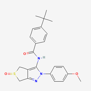 4-tert-butyl-N-[2-(4-methoxyphenyl)-5-oxo-4,6-dihydrothieno[3,4-c]pyrazol-3-yl]benzamide