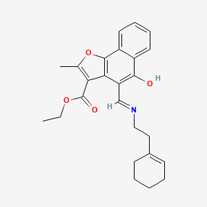 (Z)-ethyl 4-(((2-(cyclohex-1-en-1-yl)ethyl)amino)methylene)-2-methyl-5-oxo-4,5-dihydronaphtho[1,2-b]furan-3-carboxylate