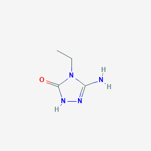 molecular formula C4H8N4O B2452832 3-氨基-4-乙基-1H-1,2,4-三唑-5-酮 CAS No. 2445800-61-1