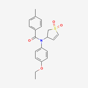 molecular formula C20H21NO4S B2452834 N-(1,1-dioxido-2,3-dihydrothiophen-3-yl)-N-(4-ethoxyphenyl)-4-methylbenzamide CAS No. 852438-43-8