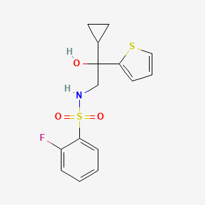 N-(2-cyclopropyl-2-hydroxy-2-(thiophen-2-yl)ethyl)-2-fluorobenzenesulfonamide