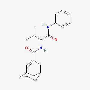 molecular formula C22H30N2O2 B2452839 2-(adamantanylcarbonylamino)-3-methyl-N-phenylbutanamide CAS No. 1042694-42-7