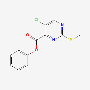 molecular formula C12H9ClN2O2S B2452841 Phenyl 5-chloro-2-methylsulfanylpyrimidine-4-carboxylate CAS No. 898648-44-7