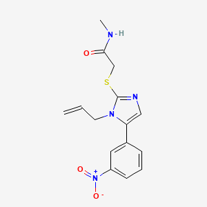 2-((1-allyl-5-(3-nitrophenyl)-1H-imidazol-2-yl)thio)-N-methylacetamide
