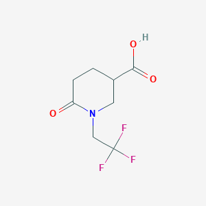 molecular formula C8H10F3NO3 B2452859 6-Oxo-1-(2,2,2-trifluoroethyl)piperidine-3-carboxylic acid CAS No. 1247988-25-5