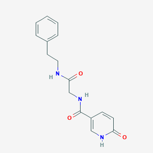 molecular formula C16H17N3O3 B2452888 6-oxo-N-(2-oxo-2-(phenethylamino)ethyl)-1,6-dihydropyridine-3-carboxamide CAS No. 1219906-20-3