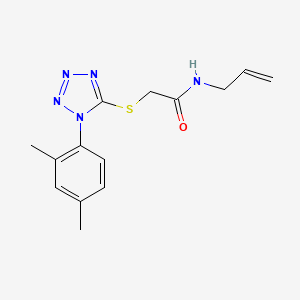 molecular formula C14H17N5OS B2452889 2-{[1-(2,4-dimethylphenyl)-1H-tetrazol-5-yl]sulfanyl}-N-(prop-2-en-1-yl)acetamide CAS No. 805312-05-4