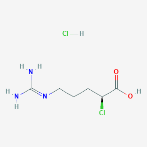 (2S)-2-Chloro-5-(diaminomethylideneamino)pentanoic acid;hydrochloride