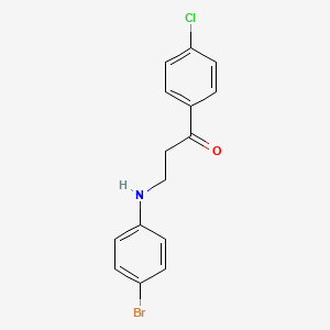 molecular formula C15H13BrClNO B2452903 3-(4-Bromoanilino)-1-(4-chlorophenyl)-1-propanone CAS No. 58154-02-2