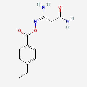 molecular formula C12H15N3O3 B2452906 (3E)-3-amino-3-{[(4-ethylbenzoyl)oxy]imino}propanamide CAS No. 1993618-59-9