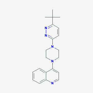 molecular formula C21H25N5 B2452925 4-[4-(6-Tert-butylpyridazin-3-yl)piperazin-1-yl]quinoline CAS No. 2380085-11-8