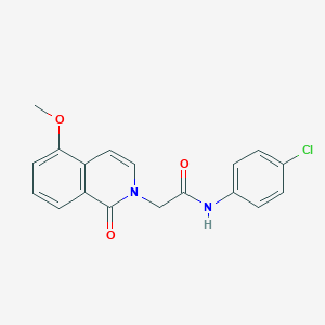 molecular formula C18H15ClN2O3 B2452940 N-(4-chlorophenyl)-2-(5-methoxy-1-oxo-1,2-dihydroisoquinolin-2-yl)acetamide CAS No. 868223-45-4