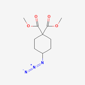 molecular formula C10H15N3O4 B2452941 Dimethyl 4-azidocyclohexane-1,1-dicarboxylate CAS No. 2031259-72-8