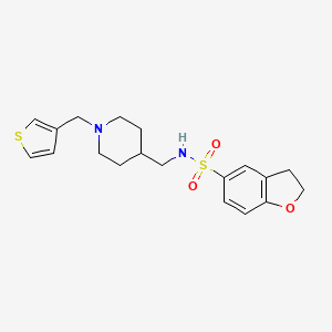 N-((1-(thiophen-3-ylmethyl)piperidin-4-yl)methyl)-2,3-dihydrobenzofuran-5-sulfonamide
