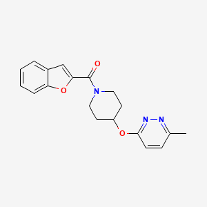 B2452959 Benzofuran-2-yl(4-((6-methylpyridazin-3-yl)oxy)piperidin-1-yl)methanone CAS No. 1797856-47-3