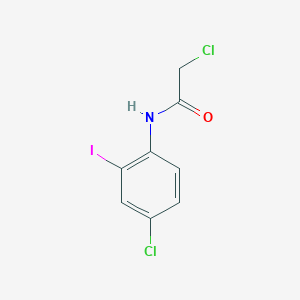 molecular formula C8H6Cl2INO B2452970 2-Chloro-N-(4-chloro-2-iodophenyl)acetamide CAS No. 1701902-71-7