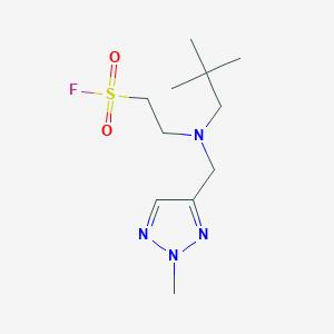 B2452973 2-[2,2-Dimethylpropyl-[(2-methyltriazol-4-yl)methyl]amino]ethanesulfonyl fluoride CAS No. 2411236-20-7
