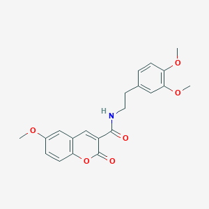 B2452974 N-[2-(3,4-dimethoxyphenyl)ethyl]-6-methoxy-2-oxo-2H-chromene-3-carboxamide CAS No. 833433-96-8