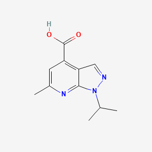 molecular formula C11H13N3O2 B2452975 1-Isopropyl-6-methyl-1H-pyrazolo[3,4-b]pyridine-4-carboxylic acid CAS No. 883544-72-7