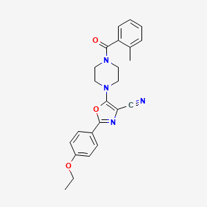 B2452991 2-(4-Ethoxyphenyl)-5-(4-(2-methylbenzoyl)piperazin-1-yl)oxazole-4-carbonitrile CAS No. 946377-82-8