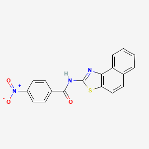 molecular formula C18H11N3O3S B2453001 N-(naphtho[1,2-d]thiazol-2-yl)-4-nitrobenzamide CAS No. 153136-95-9
