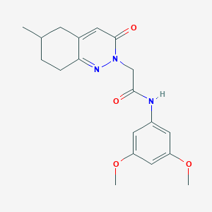 molecular formula C19H23N3O4 B2453016 N-(3,5-dimethoxyphenyl)-2-(6-methyl-3-oxo-2,3,5,6,7,8-hexahydrocinnolin-2-yl)acetamide CAS No. 932997-59-6