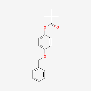 molecular formula C18H20O3 B2453020 4-(benzyloxy)phenyl 2,2-dimethylpropanoate CAS No. 67258-86-0
