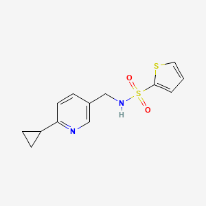 molecular formula C13H14N2O2S2 B2453025 N-[(6-cyclopropylpyridin-3-yl)methyl]thiophene-2-sulfonamide CAS No. 2097890-37-2