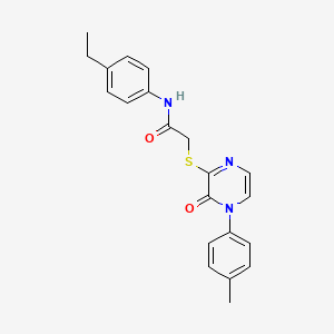molecular formula C21H21N3O2S B2453026 N-(4-ethylphenyl)-2-{[4-(4-methylphenyl)-3-oxo-3,4-dihydropyrazin-2-yl]sulfanyl}acetamide CAS No. 941978-18-3