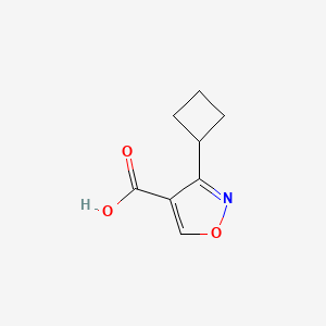 molecular formula C8H9NO3 B2453050 3-Cyclobutyl-1,2-oxazole-4-carboxylic acid CAS No. 1368343-29-6