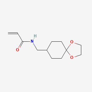 molecular formula C12H19NO3 B2453055 N-(1,4-Dioxaspiro[4.5]decan-8-ylmethyl)prop-2-enamide CAS No. 2297528-98-2