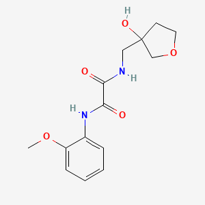molecular formula C14H18N2O5 B2453065 N1-((3-hydroxytetrahydrofuran-3-yl)methyl)-N2-(2-methoxyphenyl)oxalamide CAS No. 2034554-39-5