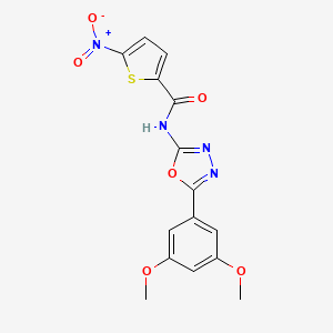 molecular formula C15H12N4O6S B2453074 N-[5-(3,5-dimethoxyphenyl)-1,3,4-oxadiazol-2-yl]-5-nitrothiophene-2-carboxamide CAS No. 921123-84-4