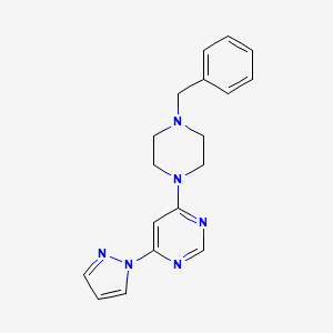 4-(4-benzylpiperazin-1-yl)-6-(1H-pyrazol-1-yl)pyrimidine