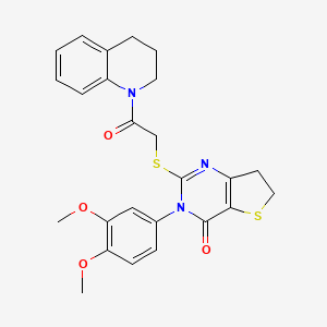 2-((2-(3,4-dihydroquinolin-1(2H)-yl)-2-oxoethyl)thio)-3-(3,4-dimethoxyphenyl)-6,7-dihydrothieno[3,2-d]pyrimidin-4(3H)-one